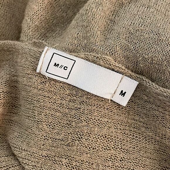M//C taupe short sleeve top | size M - Picture 6 of 6